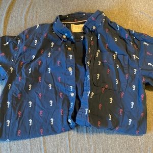 Sea horse button up shirt